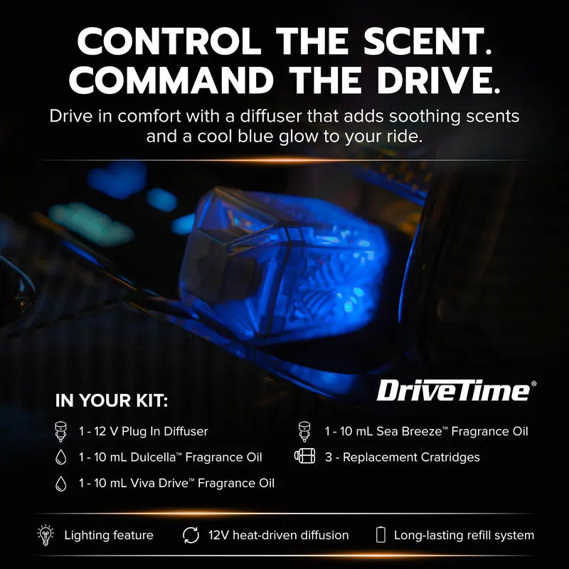 DriveTime® (3 Oil) ScentWow® Car Diffuser Kit