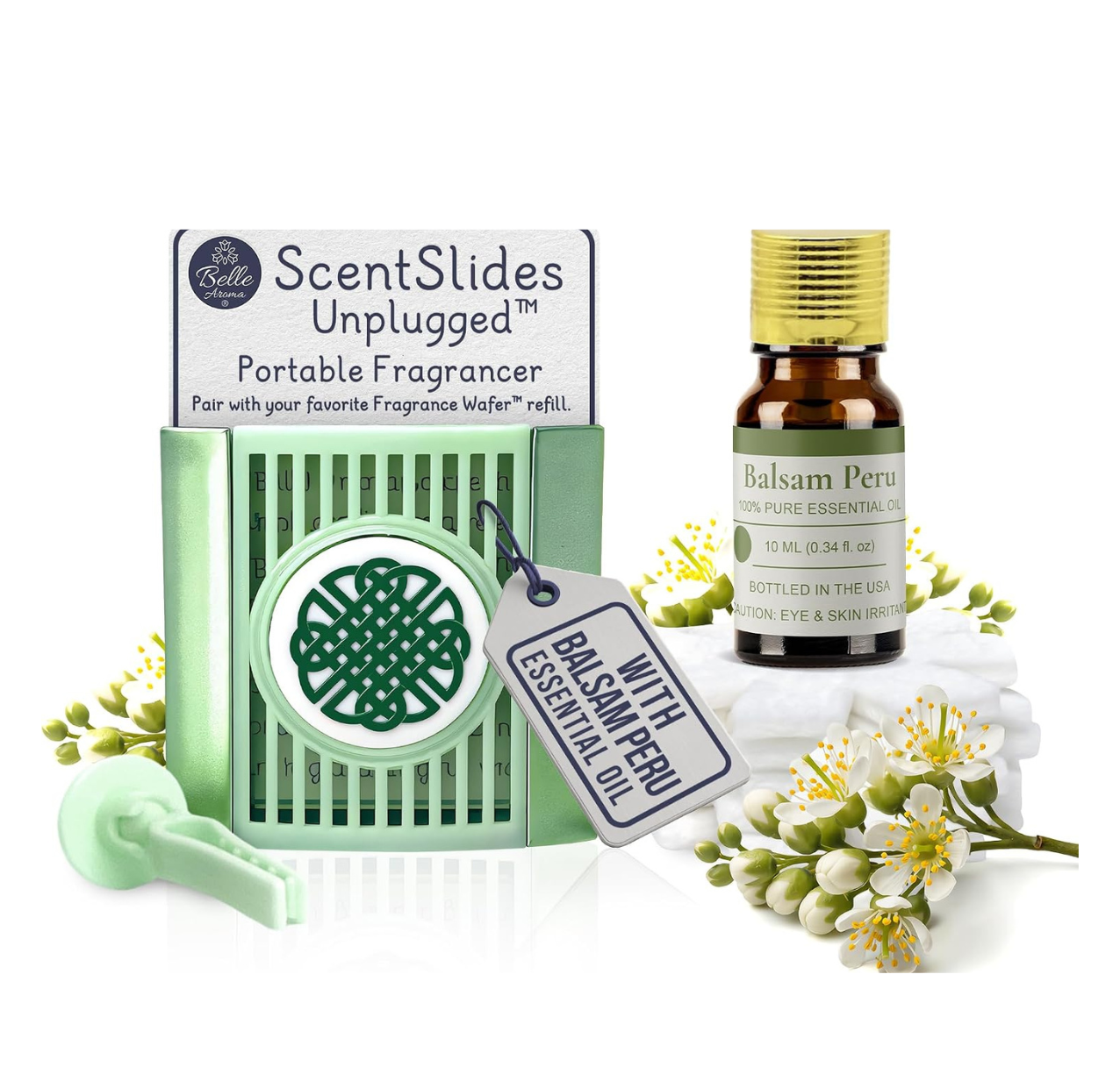 ScentSlide Vent Clip Bundle with Essential Oil and Pad Pack
