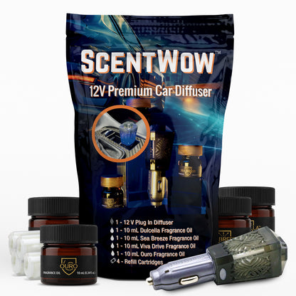 DriveTime ScentWow 12V Car Diffuser – Premium Refillable Fragrance System
